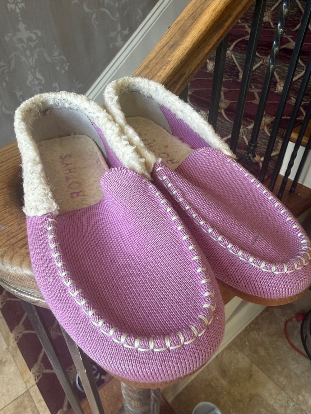 Rothy's Merino Slipper in a lavender knit preowned size 7 - Picture 9 of 9